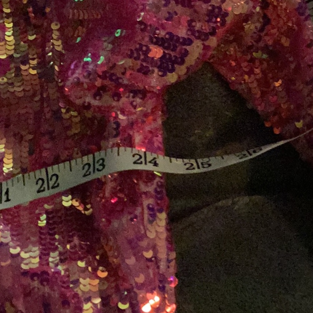 AKIRA Pink and Purple Sequin Jean Jacket - Picture 11 of 11